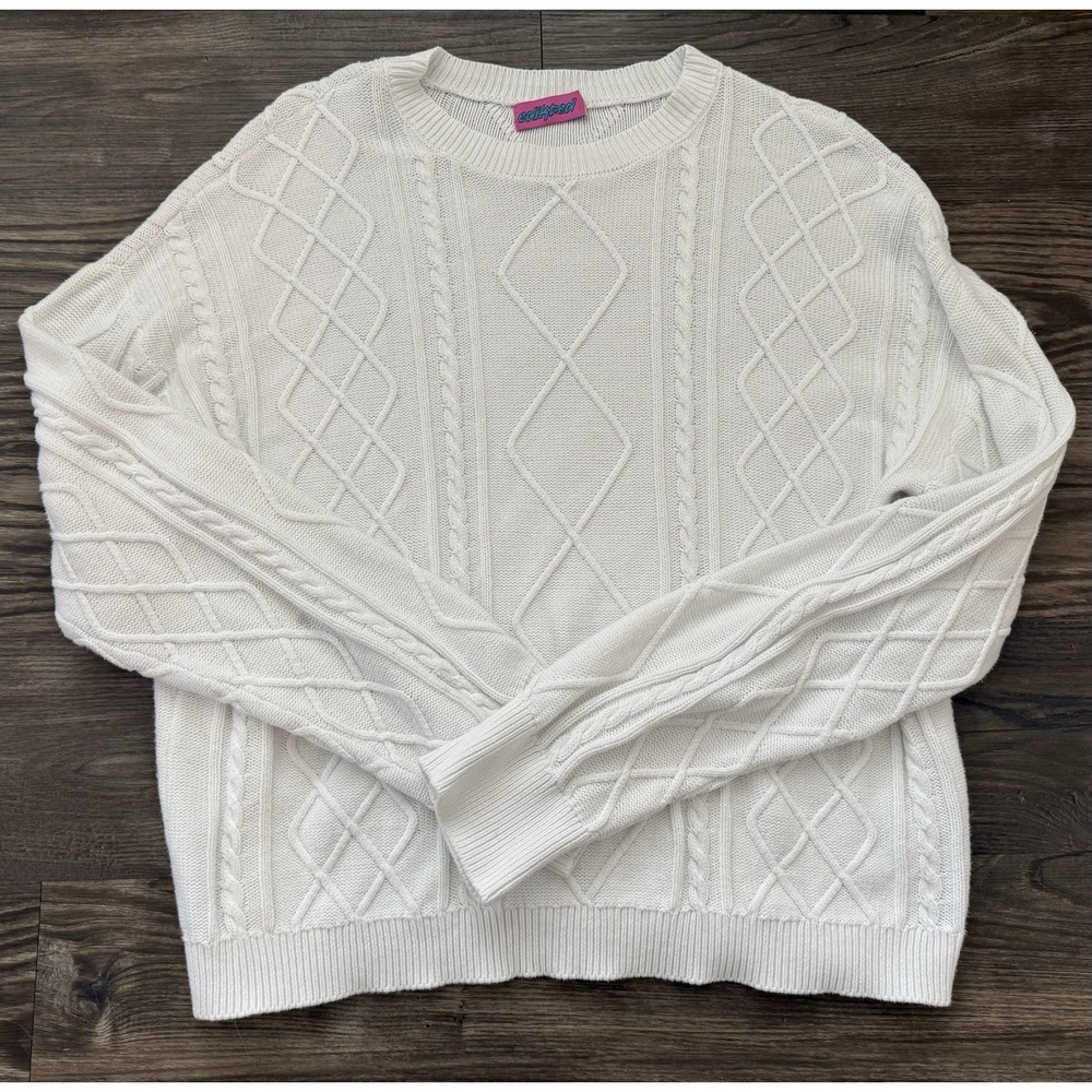 oversized Sweater L Oversized chunky Knit cottage core coastal boho Indie beach